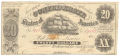 T-9 JULY 1861 CONFEDERATE STATES OF AMERICA $20 NOTE