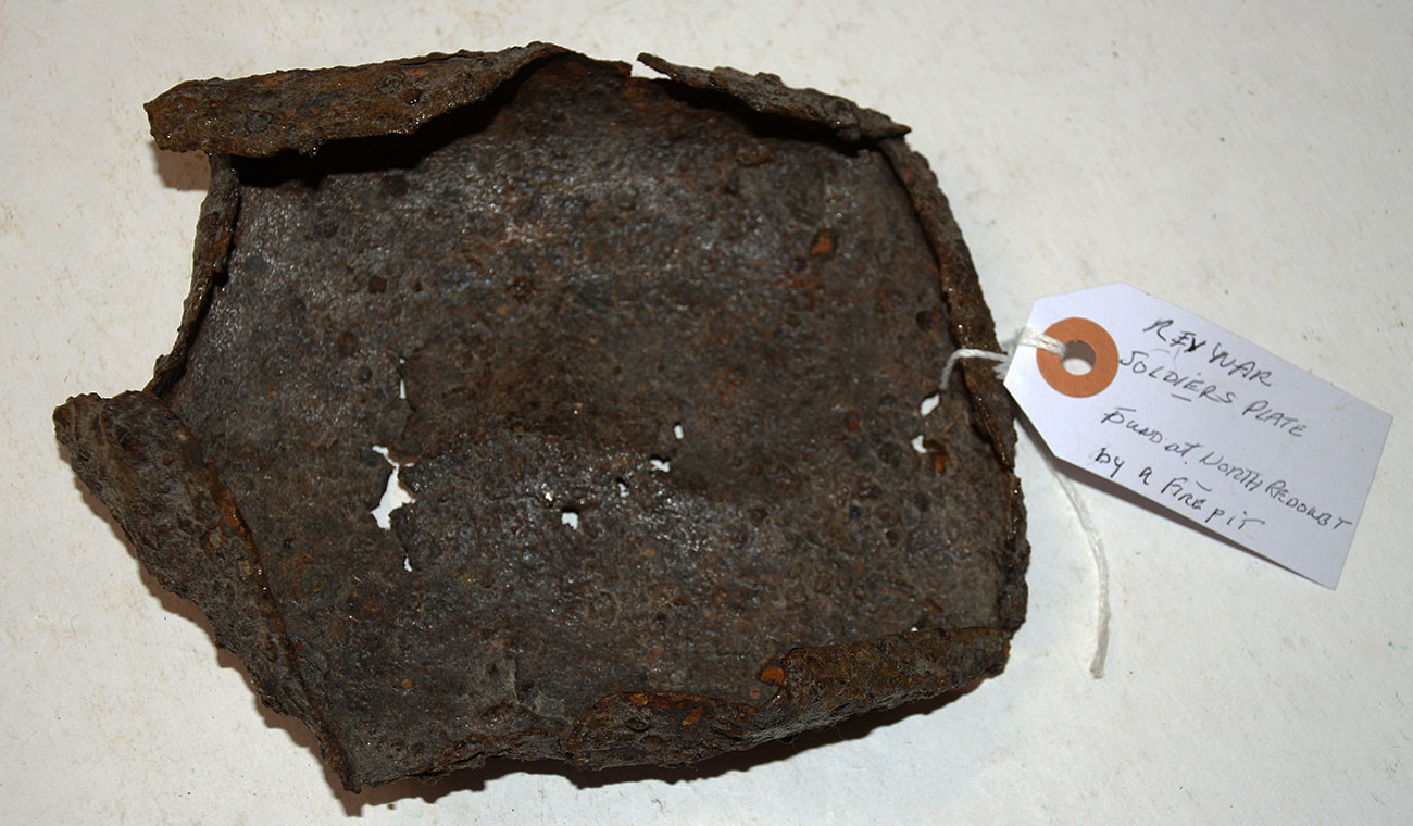 REVOLUTIONARY WAR RELIC – SOLDIER’S MESS PLATE FROM NORTH REDOUBT, NY