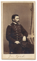 CDV – GENERAL BAYARD, WITH HANDWRITTEN SOLDIER’S INSCRIPTION, 1st MD CAVALRY (US)