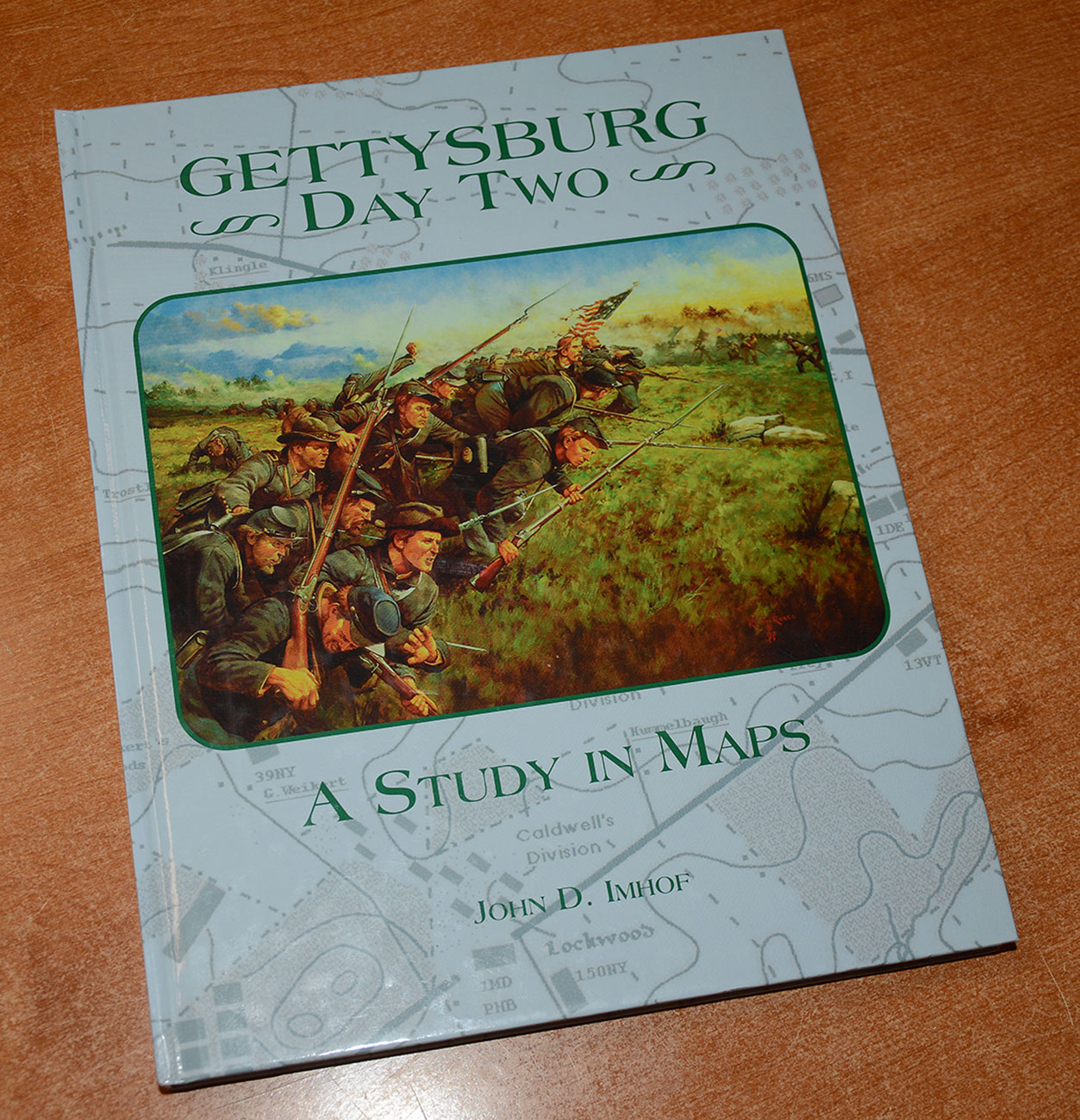 LIKE NEW, FIRST EDITION COPY OF “GETTYSBURG DAY TWO: A STUDY IN MAPS” BY JOHN D. IMHOF