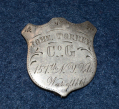 TAKEN PRISONER AT GETTYSBURG JULY 1, 1863! SILVER “WAR OF 1861” IDENTIFICATION SHIELD OF JOHN TORREY, 157th NEW YORK COMPANY G
