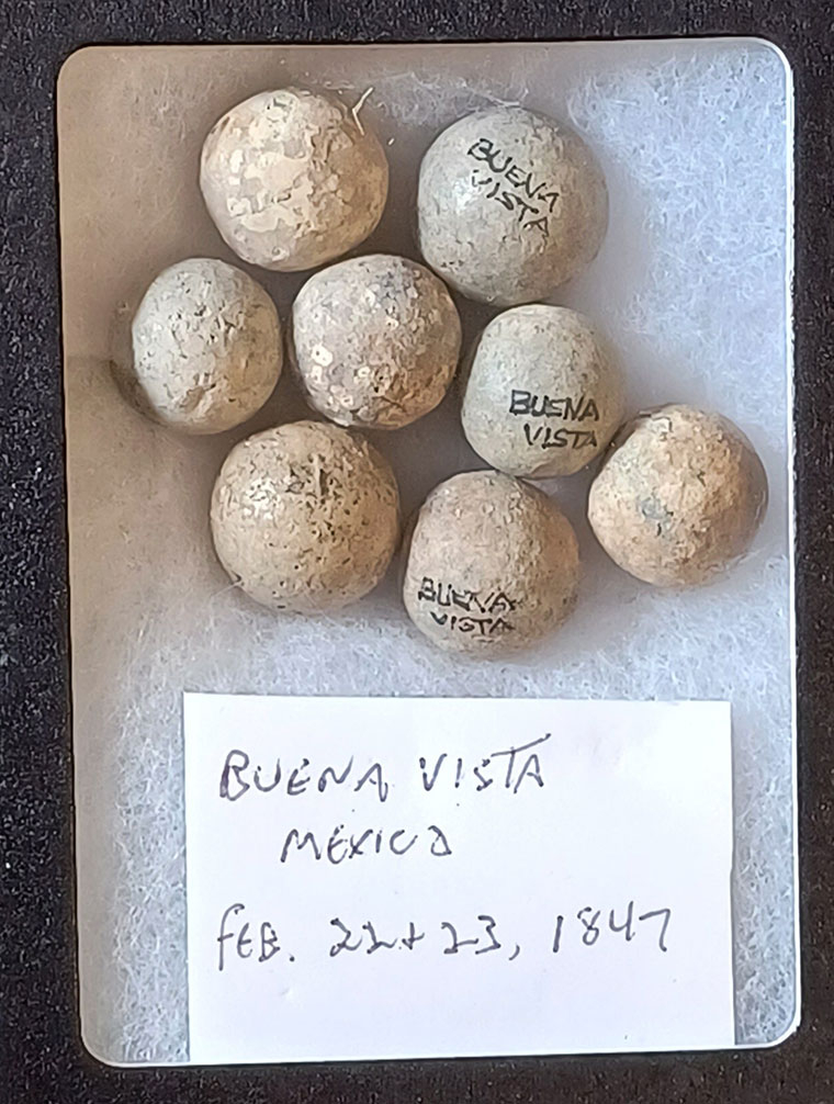 EIGHT MUSKET BALLS FROM BUENA VISTA