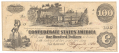 T-39 CONFEDERATE 1862 $100 BILL