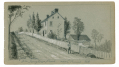 GETTYSBURG SKETCH OF THE JACOB SWISHER FARM BY 9TH MASS BATTERY VETERAN & ARTIST RICHARD HOLLAND