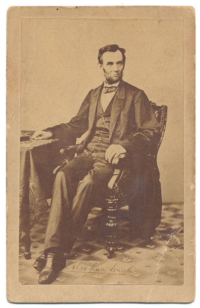 CDV OF PRESIDENT ABRAHAM LINCOLN