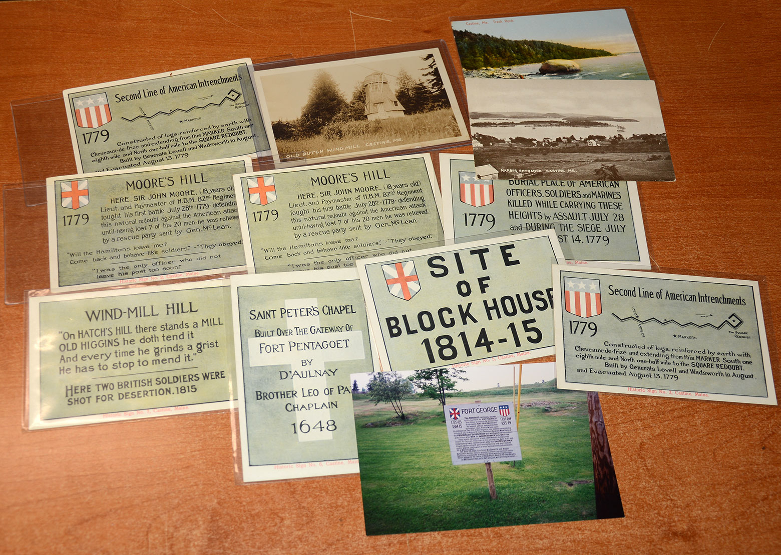 GROUP OF OLD POSTCARDS FROM CASTINE, MAINE