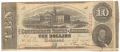 T-59 CONFEDERATE 1863 $10 BILL