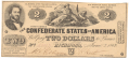 T-42 CONFEDERATE 1862 $2 BILL