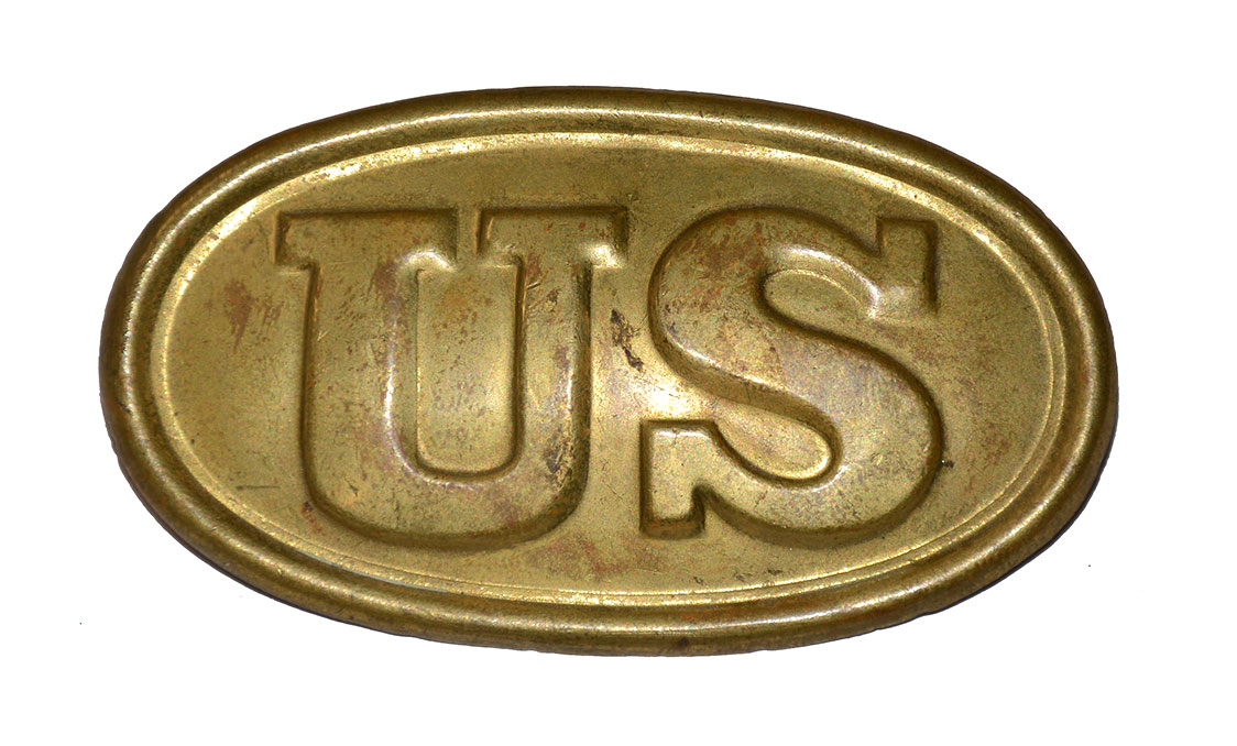 SCARCE SMALL SIZE OVAL US CARTRIDGE BOX PLATE BY W.H. SMITH