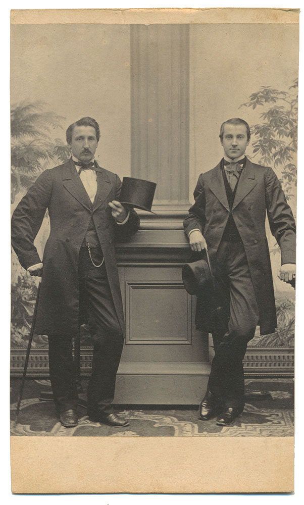 CDV – TWO FINE-LOOKING GENTS IN SAN FRANCISCO, DATED 1862