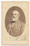 VERY FINE SIGNED CDV PHOTOGRAPH OF R.E. LEE BY BENDANN BROTHERS, BALTIMORE