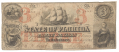 1863 STATE OF FLORIDA $3 NOTE