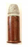 WINCHESTER .44 HENRY RIMFIRE CARTRIDGE, FLAT TOP, LONG CASE, "H"