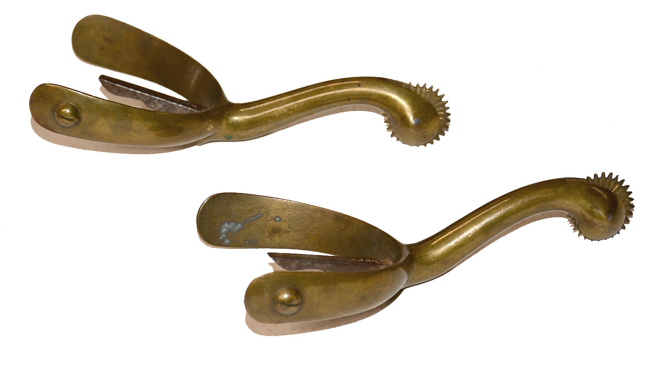 PAIR OF C. 1880 BRITISH “MAXWELL” BOX SPURS