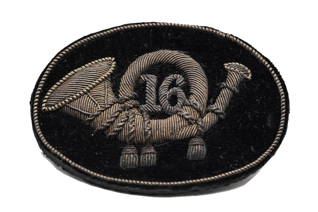 EXCELLENT 16th INFANTRY REGIMENT OFFICER’S HAT INSIGNIA
