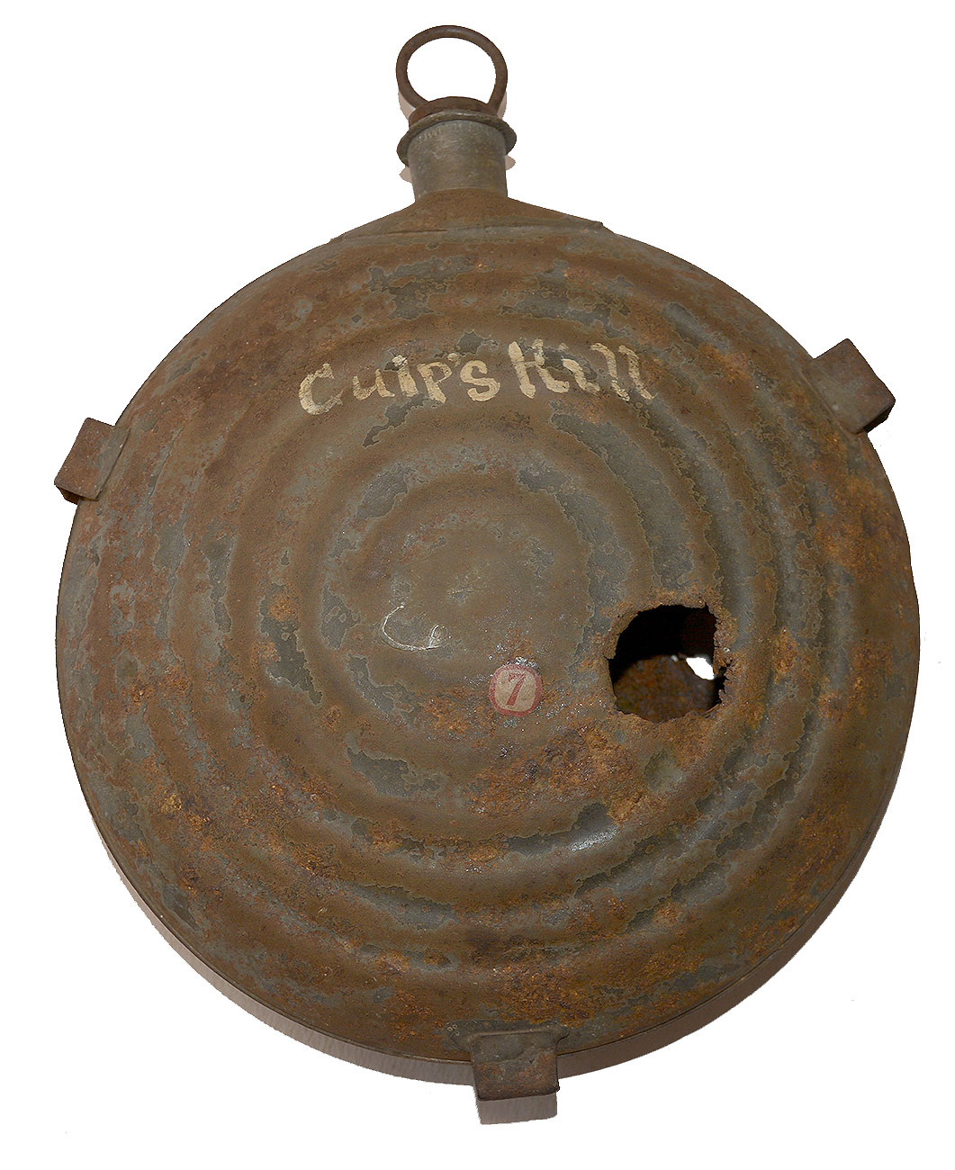 THE EPITOME OF GETTYSBURG RELICS: A PROJECTILE STRUCK CANTEEN FROM THE DANNER COLLECTION