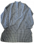 CIVIL WAR NAVY SEAMAN’S BLUE AND WHITE PLAID COTTON SHIRT OF JOSEPH DUFFY, USS PORT ROYAL 1862-1865, NORTH ATLANTIC BLOCKADING SQUADRON