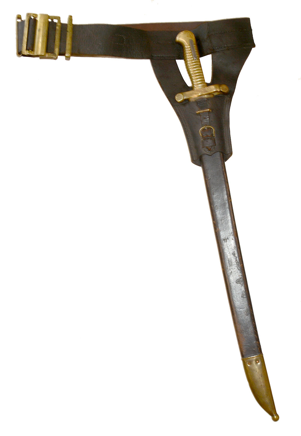 RIFLEMAN BELT/FROG, WITH MODEL 1855 BAYONET & SCABBARD