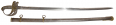 NON-REGULATION STAFF AND FIELD OFFICERS SWORD OF GEORGE B. ECKERT, 3RD U.S. INFANTRY - FORMER TEXAS MUSEUM
