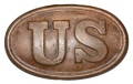 US PATTERN 1839 CARTRIDGE BOX PLATE (FROM FIRE?)