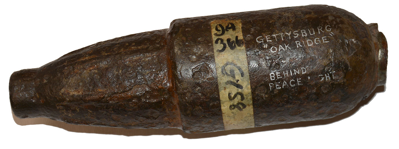 3” SCHENKL CASE SHOT SHELL – OAK RIDGE, GETTYSBURG