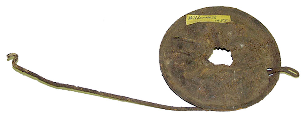 MESS TIN / BOILER LID RECOVERED AT THE WILDERNESS