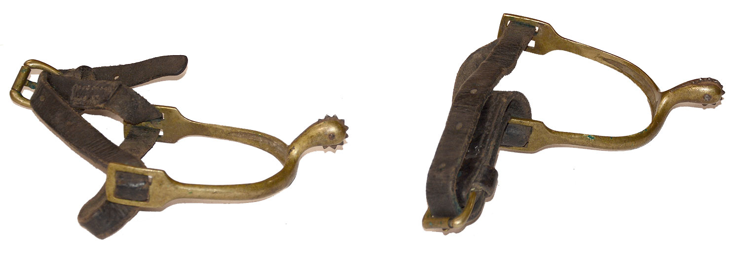 PATTERN 1885 ENLISTED MAN’S SPURS – NICE MATCHED PAIR WITH ORIGINAL STRAPS