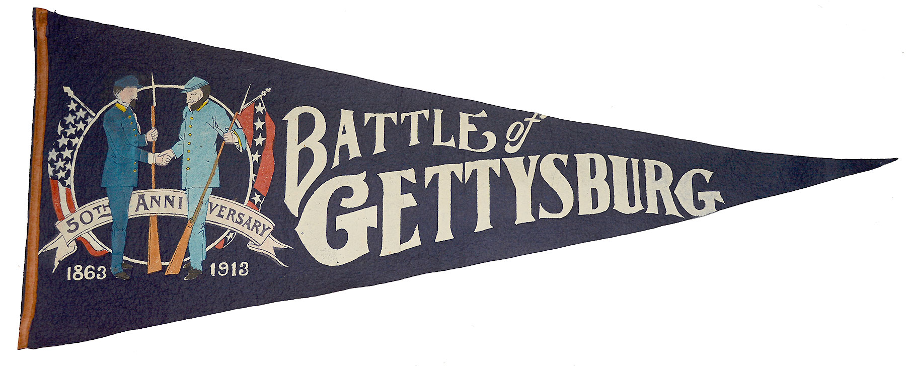 PENNANT FOR 50TH GETTYSBURG REUNION - 1913