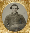 IDENTIFIED CONFEDERATE 1/6 PLATE AMBROTYPE, J.H. DOYLE, 7TH S.C. CAVALRY