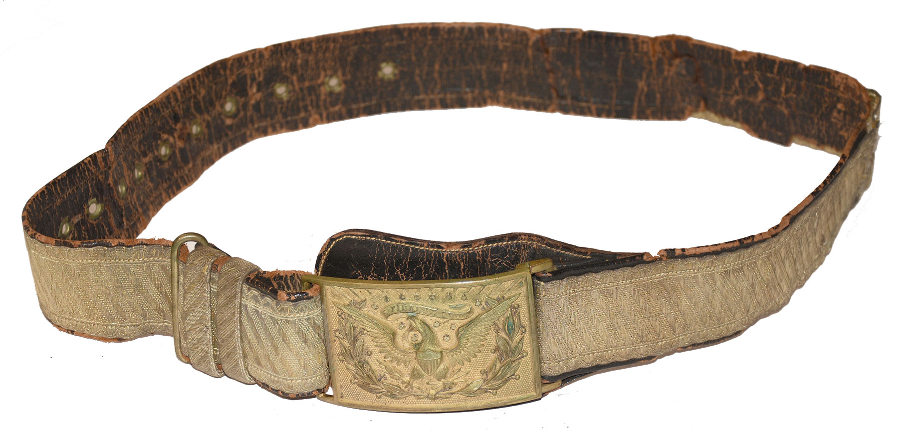 CIVIL WAR VETERAN’S G.A.R. OFFICER’S BELT 
