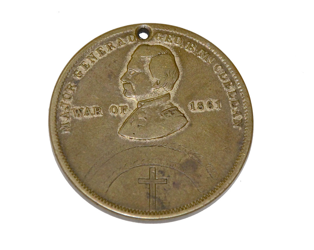 UNISSUED McCLELLAN “WAR OF 1861” IDENTIFICATION DISK