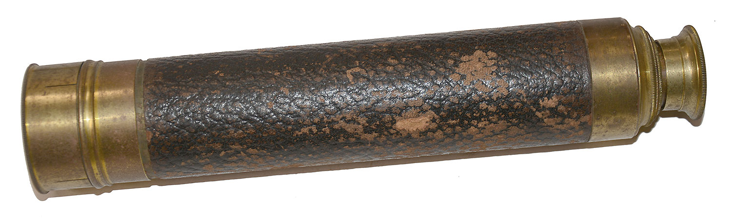 FOUR-FOLD COLLAPSIBLE BRASS TELESCOPE / SPYGLASS