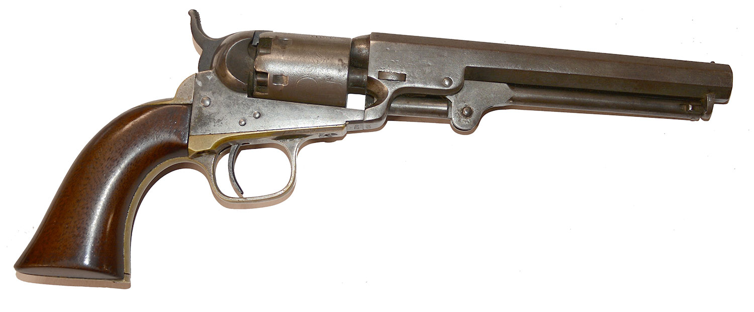 INSCRIBED COLT POCKET REVOLVER: GEORGE L. SENAT, LIEUTENANT COMPANY A, 1st REGIMENT PA ARTILLERY, 17th PENNSYLVANIA INFANTRY IN 1861