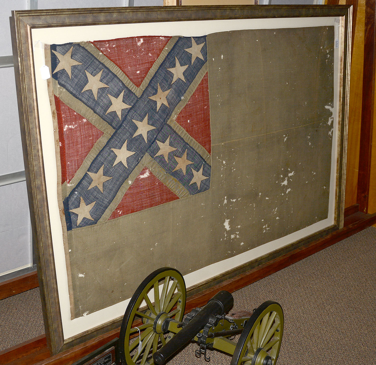 RARE CONFEDERATE NAVAL ENSIGN OR SECOND NATIONAL BROUGHT HOME BY A UNION OFFICER