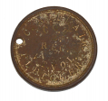 EXCAVATED “WAR OF 1861” EAGLE IDENTIFICATION DISK OF CHARLES R. BLAIR COMPANY H, 2nd VERMONT: OLD VERMONT BRIGADE 