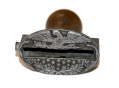 CIVIL WAR-ERA PEWTER STAMP WITH EAGLE & STARS