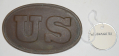 RELIC US PATTERN 1839 CARTRIDGE BOX PLATE – RECOVERED AT THE WILDERNESS IN 1969