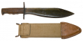 WW1 US M1917 BOLO KNIFE AND SCABBARD BY PLUMB