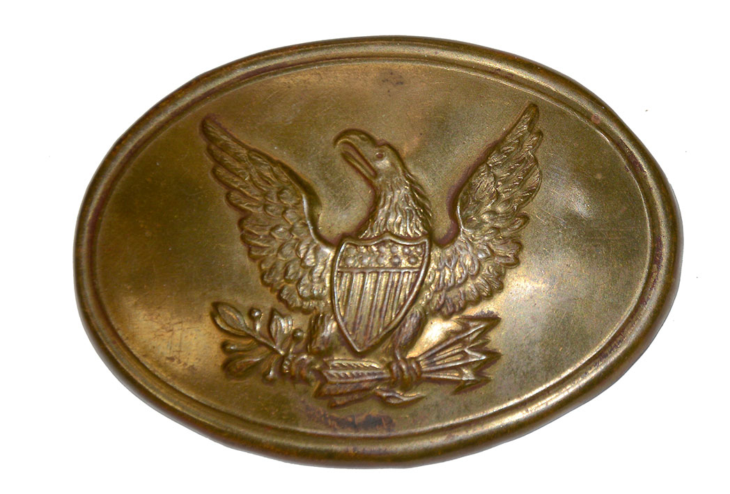 US MILITIA EAGLE CARTRIDGE BOX PLATE CA1835-1845