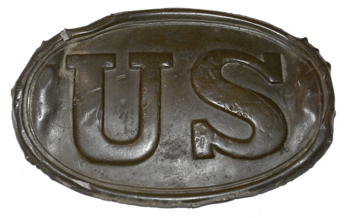 RELIC -- US PATTERN 1839 CARTRIDGE BOX PLATE – FROM BERMUDA HUNDRED