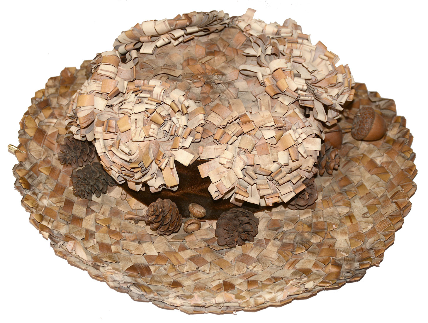 1880’S GIRL’S BRAIDED PAPER STRAW HAT