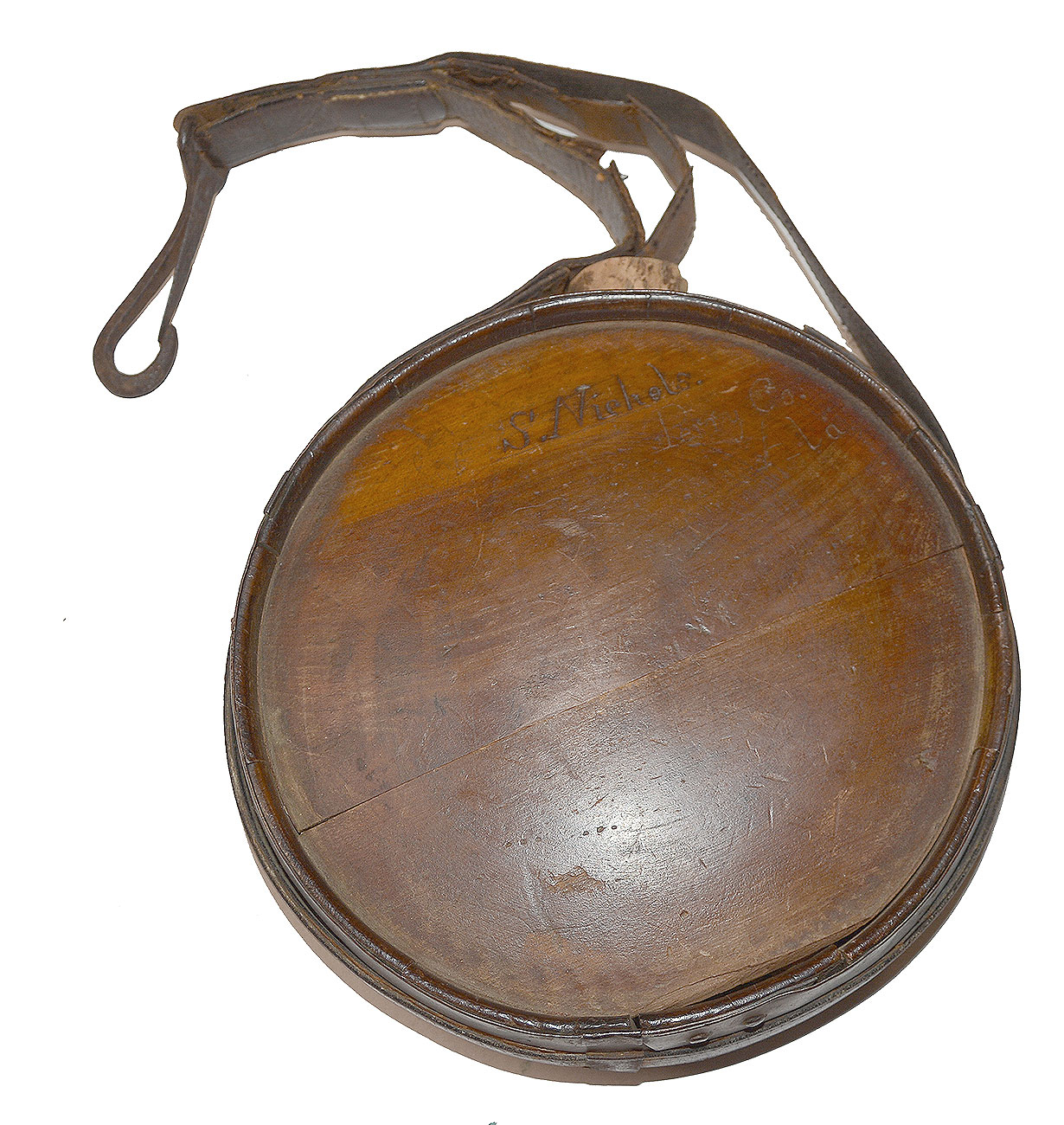 CONFEDERATE CEDAR DRUM CANTEEN IDENTIFIED TO ALABAMA SOLDIER