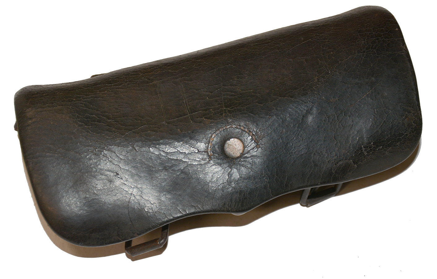 CIVIL WAR CAVALRY CARBINE CARTRIDGE BOX WITH WOOD BLOCK