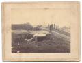 SMALL ALBUMEN PRINT OF FORTIFICATIONS AT YORKTOWN LANDING BY BRADY