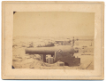 SMALL ALBUMEN PRINT OF A LARGE CANNON AT GLOUCESTER BY BRADY