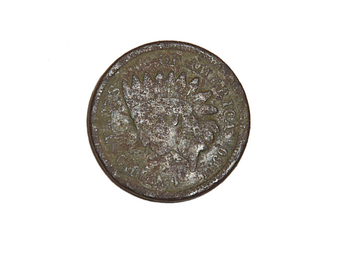 1860 INDIAN HEAD PENNY FROM GETTYSBURG