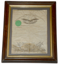 FRAMED LINCOLN SIGNED COMMISSION FOR 1ST LT. WILLIAM H. CHAMBERLIN, 17th US INFANTRY – KILLED IN ACTION IN THE WHEATFIELD AT GETTYSBURG, JULY 2, 1863!