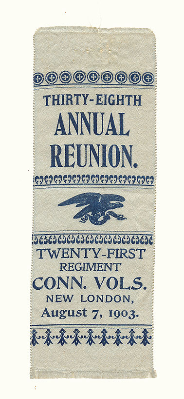 21ST CONNECTICUT INFANTRY REUNION RIBBON