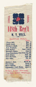 148th NY INFANTRY BATTLE HONORS REUNION RIBBON
