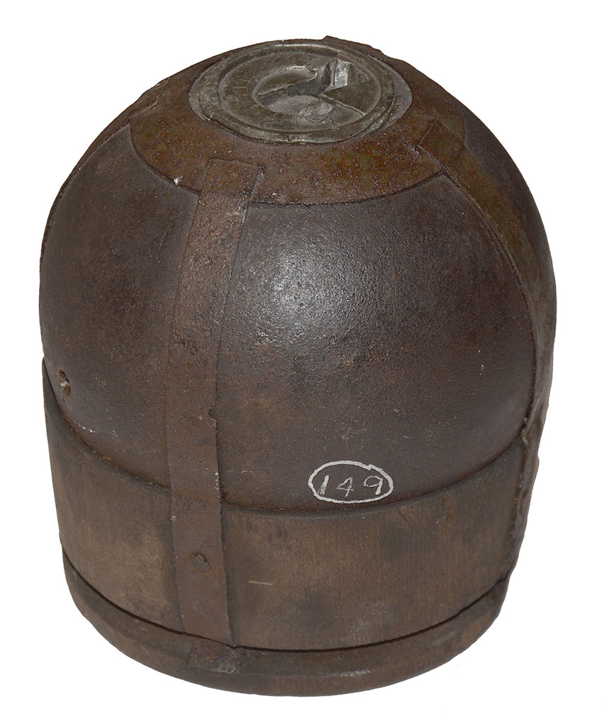 12-PDR. SPHERICAL BORMANN SHELL ON ORIGINAL SABOT